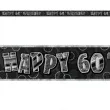 baner tasma urodziny 60 happy 60 birthday czarny unique 365 cm