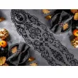 bieznik czachy halloween czarny guirca 180x35 cm