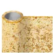 bieznik dekoracja na stol cekinowy siateczkowy zloty partydeco 500 x 30 cm