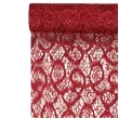 bieznik koronkowy czerwony poliester santex 500 x 28 cm