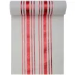 bieznik metaliczne paski czerwone bialy santex 300 x 28 cm