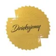 bileciki dziekujemy ornament zlote 6x3 cm 10 szt