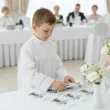 bileciki merci personalizowane podziekowania dla gosci komunia swieta chlopiec w albie x6