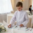 bileciki merci personalizowane podziekowania dla gosci komunia swieta chlopiec w albie x6