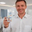 bileciki merci personalizowane podziekowania dla gosci na chrzest swiety chlopca niebieski mis