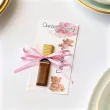 bileciki merci personalizowane podziekowania dla gosci na chrzest swiety dziewczynki rozowy mis