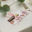 bileciki merci personalizowane podziekowania dla gosci na chrzest swiety dziewczynki rozowy mis