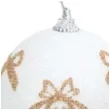 bombka zlote dzwonki i kokardki biala partypal 7 cm
