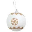 bombka zlote sniezynki biala partypal 7 cm