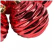bombki blyszczace fale czerwone czakos 8 cm 12 szt