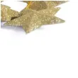 bombki brokatowe gwiazdki zlote arpex 6 szt