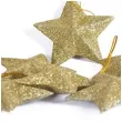 bombki brokatowe gwiazdki zlote arpex 6 szt