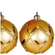 bombki desen z cyrkoniami plastikowe zlote guirca 6 cm 6 szt