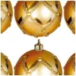 bombki desen z cyrkoniami plastikowe zlote guirca 6 cm 6 szt