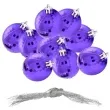 bombki disco fioletowe arpex 3 cm 9 szt