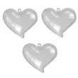 bombki do dekorowania serca akrylowe titanum 3 szt