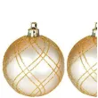 bombki elegant plastikowe zlote jasne guirca 6 cm 6 szt