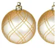 bombki elegant plastikowe zlote jasne guirca 6 cm 6 szt