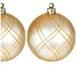 bombki elegant plastikowe zlote jasne guirca 6 cm 6 szt