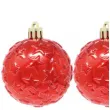 bombki gwiazdki plastikowe czerwone guirca 6 cm 6 szt