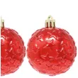 bombki gwiazdki plastikowe czerwone guirca 6 cm 6 szt