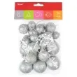 bombki mini brokatowe srebrne arpex komplet 20 szt