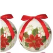 bombki swiateczna poinsecja akrylowe guirca 6 cm 6 szt