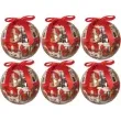 bombki swiateczny pluszowy mis akrylowe guirca 6 cm 6 szt