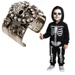 bransoletka czaszka z diamentami srebrna carnival toys