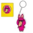 brelok drukowany lanosacz nosacz sundajski jak bubu rozowy