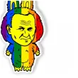 brelok drukowany lapapa papiez 2137 teczowy
