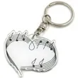brelok muzyczny serce z nutami bialy kemis