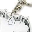 brelok muzyczny serce z nutami bialy kemis