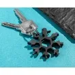 brelok sniezynka multi tool 18w1 czarny gadgetmaster