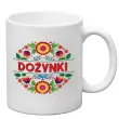 ceramiczny kubek na dozynki gminne ludowe kwiaty dekoracja dla starosty swieto plonow 330 ml