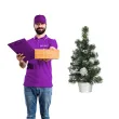 choinka classic mini ozdobiona osniezona srebrna guirca 40 cm