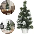 choinka classic mini ozdobiona osniezona srebrna guirca 40 cm
