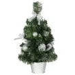 choinka classic mini ozdobiona srebrna guirca 30 cm