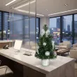 choinka classic mini ozdobiona srebrna guirca 40 cm