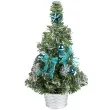choinka classic mini ozdobiona turkusowa akces 25 cm