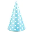 czapeczki kropeczki niebieskie partypal 6 szt