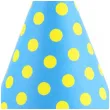 czapeczki kropeczki zolte niebieskie partydeco 16 cm 6 szt