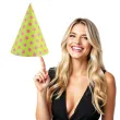 czapeczki kropeczki zolte zielone jabluszko partydeco 16 cm 6 szt