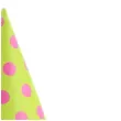 czapeczki kropeczki zolte zielone jabluszko partydeco 16 cm 6 szt