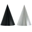 czapeczki papierowe black and white metalic amscan 10 szt