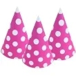 czapeczki papierowe groszki rozowe 6 szt