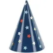 czapeczki papierowe gwiazdki granatowy partydeco 6 szt
