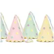 czapeczki papierowe gwiazdki partydeco 14 5cm 6 szt