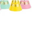 czapeczki papierowe happy birthday mix partydeco 6 szt