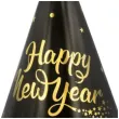 czapeczki papierowe happy new year czarne partypal 6 szt